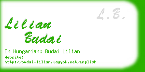 lilian budai business card